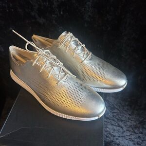 Cole Haan soft gold metallic women ZERO-GRAND Elegant shoes